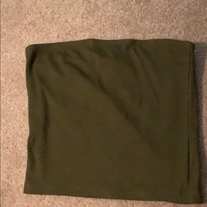 Olive green tube top